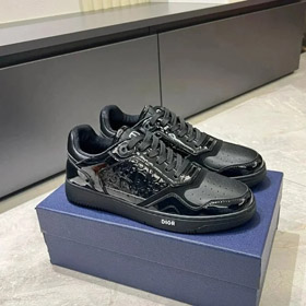DIOR Cowhide Patent Leather Comfortable and Versatile Low-Top Sneakers (29 styles)-2998